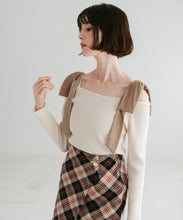画像をギャラリービューアに読み込む, 【再入荷】ベロア肩リボンニット/TT538309