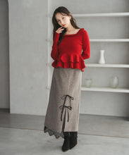 画像をギャラリービューアに読み込む, ペプラムボリューム袖ニット/TT548317