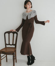 画像をギャラリービューアに読み込む, ビックレース衿マーメイドワンピース/TT547410