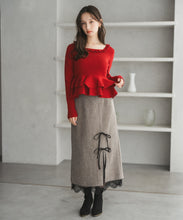 画像をギャラリービューアに読み込む, ペプラムボリューム袖ニット/TT548317
