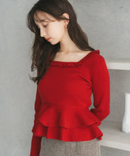 画像をギャラリービューアに読み込む, ペプラムボリューム袖ニット/TT548317