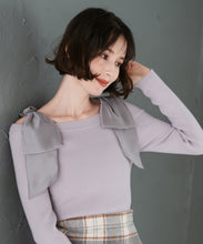 画像をギャラリービューアに読み込む, 肩リボンシアーニット/TT548304
