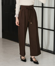 画像をギャラリービューアに読み込む, リボンベルト付ウーリッシュワイドパンツ/TT547303