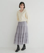 画像をギャラリービューアに読み込む, チュールラメティアードスカート/TT547211