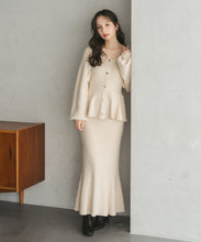 画像をギャラリービューアに読み込む, ペプラムニットスカートセット/TT547407