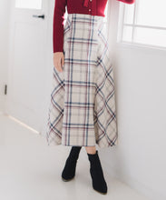 画像をギャラリービューアに読み込む, ロービングチェックAラインミディスカート/MM547215