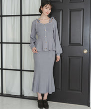 画像をギャラリービューアに読み込む, ペプラムニットスカートセット/TT547407