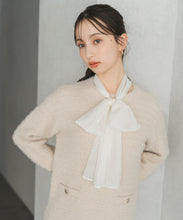 画像をギャラリービューアに読み込む, チュールボウタイラメニットミニワンピース/TT547418