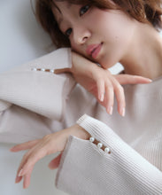 画像をギャラリービューアに読み込む, ラメ配色フレア袖ハイネックニット/MM548308