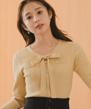 画像をギャラリービューアに読み込む, 配色ボウタイケーブルニット/MM548307