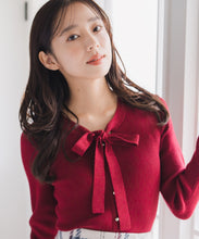 画像をギャラリービューアに読み込む, ラメ配色ボウタイニット/MM548322