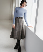 画像をギャラリービューアに読み込む, ベルト付きミディフレアスカート/TT547209