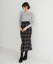 画像をギャラリービューアに読み込む, チェック柄ストレートスカート/TT547210