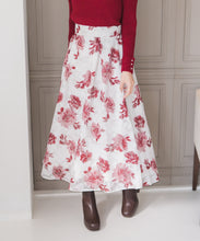 画像をギャラリービューアに読み込む, 水彩フラワーカットジャガードスカート/MM547213