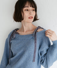 画像をギャラリービューアに読み込む, ベロア肩リボンふわふわニット/TT548318