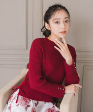 画像をギャラリービューアに読み込む, サイドレースアップミドルリブニット/MM548320