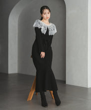 画像をギャラリービューアに読み込む, ビックレース衿マーメイドワンピース/TT547410