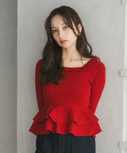 画像をギャラリービューアに読み込む, ペプラムボリューム袖ニット/TT548317