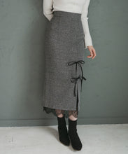 画像をギャラリービューアに読み込む, ネップツイードレーストリムスカート/TT547212