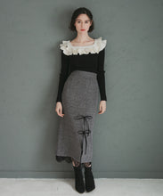 画像をギャラリービューアに読み込む, ネップツイードレーストリムスカート/TT547212