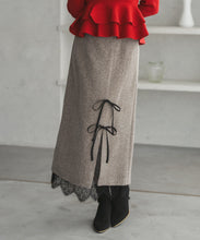 画像をギャラリービューアに読み込む, ネップツイードレーストリムスカート/TT547212