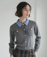 画像をギャラリービューアに読み込む, 襟付きポケットカーディガン/TT548401