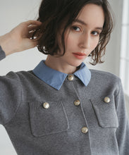 画像をギャラリービューアに読み込む, 襟付きポケットカーディガン/TT548401