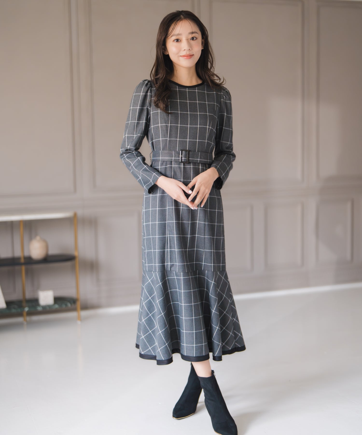 つぶあん　 René ルネ　ウィンドウペンチェック　ワンピース　未使用 ウィンドペンチェックワンピース /MM547417 – MISCH MASCH|31 Sons de mode