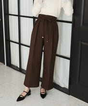 画像をギャラリービューアに読み込む, リボンベルト付ウーリッシュワイドパンツ/TT547303