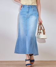 画像をギャラリービューアに読み込む, バックフレアマーメイドデニムスカート/TT517220