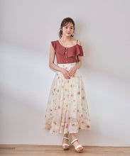 画像をギャラリービューアに読み込む, 花柄シアーフレアスカート/TT517222