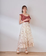 画像をギャラリービューアに読み込む, 花柄シアーフレアスカート/TT517222