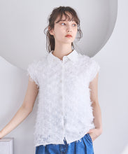 画像をギャラリービューアに読み込む, 襟付きフリンジチュールブラウス/TT518113