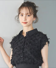 画像をギャラリービューアに読み込む, 襟付きフリンジチュールブラウス/TT518113