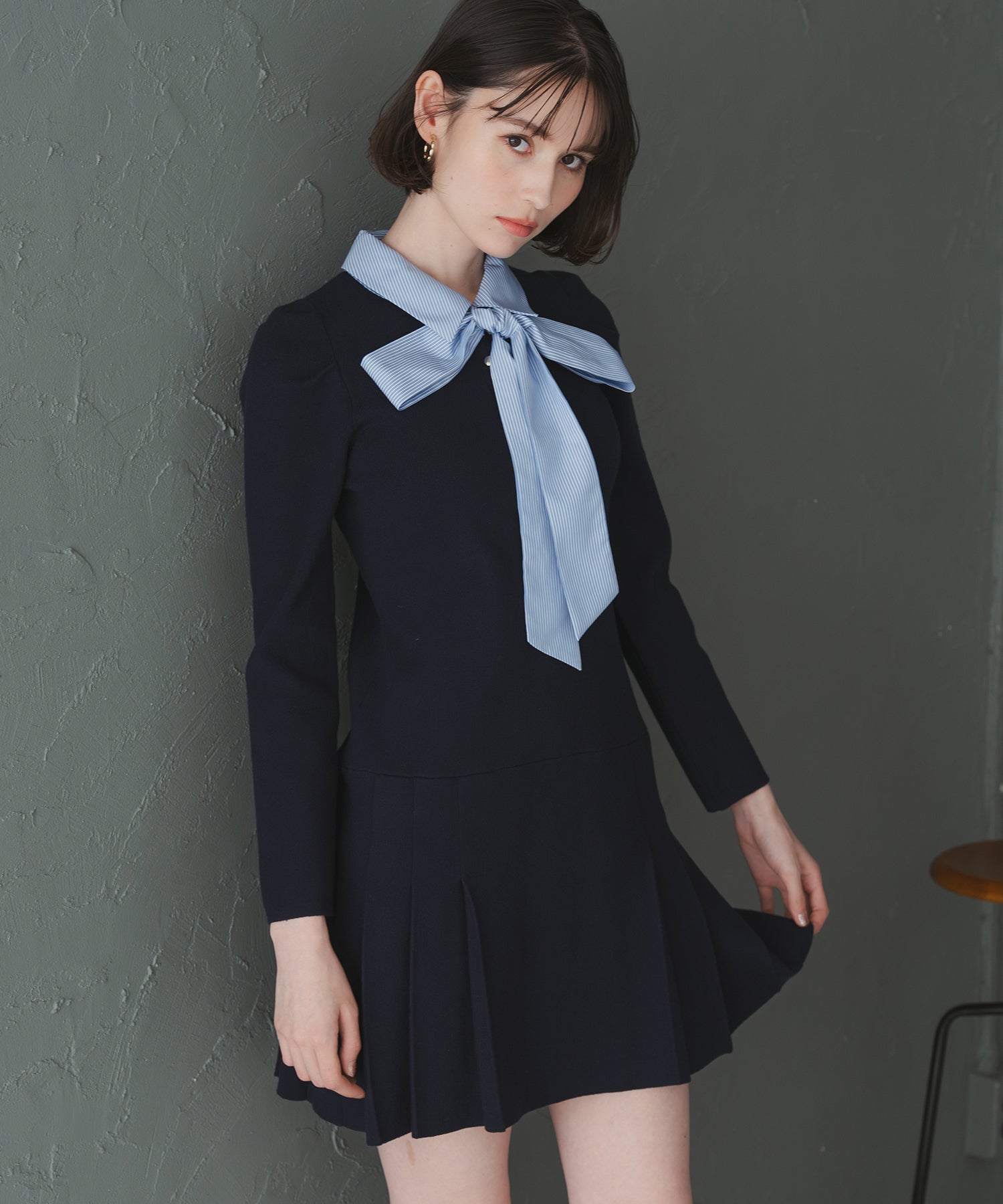 襟付きミニニットワンピース/TT547406 – MISCH MASCH|31 Sons de mode