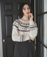 画像をギャラリービューアに読み込む, 【予約販売/11月下旬発売予定】ノルディック柄ニット/TT548315