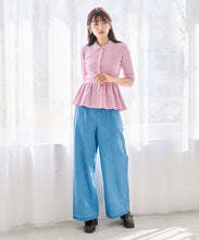 画像をギャラリービューアに読み込む, レースアップデニムワイドパンツ/TT617301