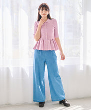 画像をギャラリービューアに読み込む, レースアップデニムワイドパンツ/TT617301