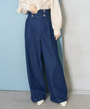 画像をギャラリービューアに読み込む, レースアップデニムワイドパンツ/TT617301