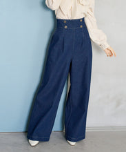 画像をギャラリービューアに読み込む, レースアップデニムワイドパンツ/TT617301
