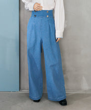 画像をギャラリービューアに読み込む, レースアップデニムワイドパンツ/TT617301