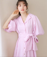 画像をギャラリービューアに読み込む, パフスリーブシャツワンピース/TT617402