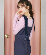 画像をギャラリービューアに読み込む, 肩リボンデニムライクジャンスカ/TT617405