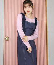 画像をギャラリービューアに読み込む, 肩リボンデニムライクジャンスカ/TT617405