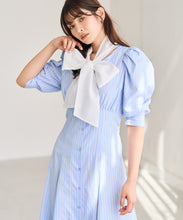 画像をギャラリービューアに読み込む, シアーボウタイ付きシャツワンピース/TT617407