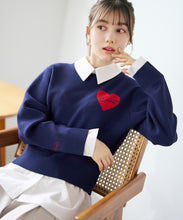 画像をギャラリービューアに読み込む, ハートモチーフ襟付きニット/TT618306