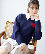 画像をギャラリービューアに読み込む, ハートモチーフ襟付きニット/TT618306