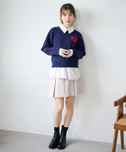 画像をギャラリービューアに読み込む, ハートモチーフ襟付きニット/TT618306