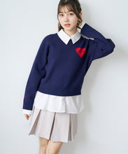 画像をギャラリービューアに読み込む, ハートモチーフ襟付きニット/TT618306