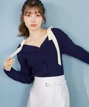 画像をギャラリービューアに読み込む, 肩リボン配色ニット/TT618307